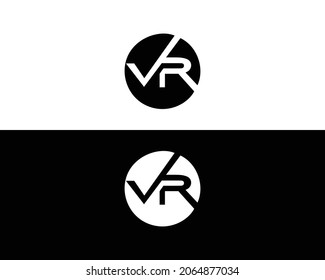 Letter VR Logo Unique Modern Creative Elegant Vector Template.
