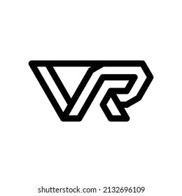 Diseño del logotipo de la carta VR Monoline