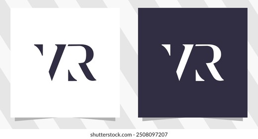 Vector de diseño de logotipo de RV de la letra VR