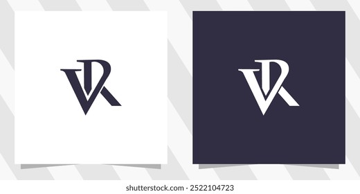letter vr rv logo design vector