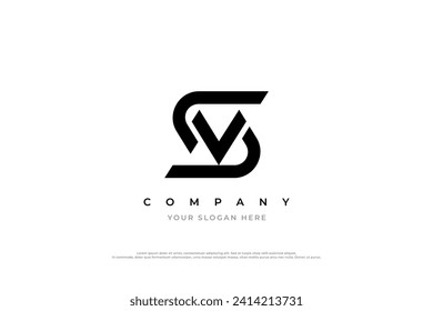 Letter VS Logo or SV Monogram Logo Design