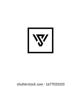 plantilla de icono de vectores de logotipo VS de letra