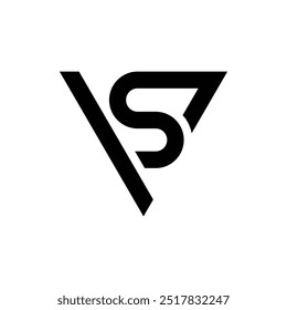 Letter Vs modern typography unique dynamic logo idea