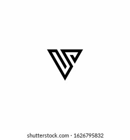 Letter VS monogram logo design vector