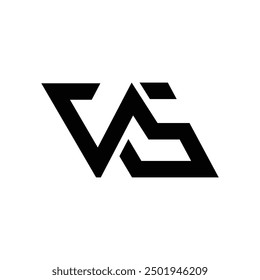 Letter Vs new modern unique shape flat monogram logo