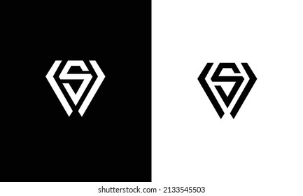 Letter VS SV S V Logo Design Icon Vector Symbol