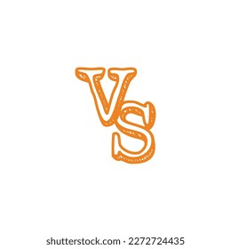 letter vs versus vintage symbol icon vector 