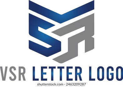 Letter VSR, CSR triangle shape creative logo vector design