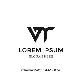 Letter VT logo template vector illustration