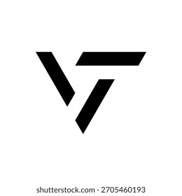 Letter VT simple monogram logo