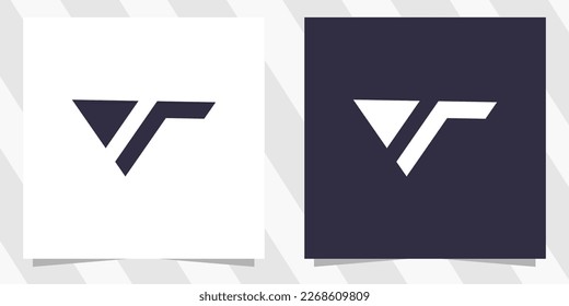 letter vt tv logo design