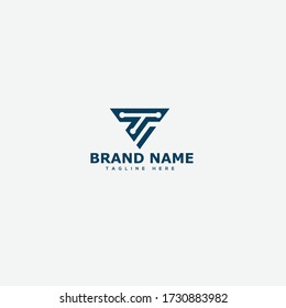 Letter VT, TV logo icon design template elements 
