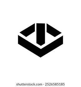 Letter Vt to Tv stylish typography modern logo