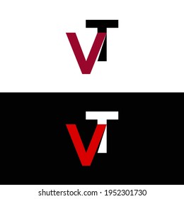 the letter VT. vector logo monogram alphabet minimalist design