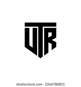 Letter VTR shield monogram logo design