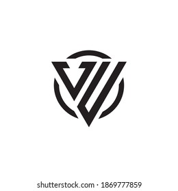 Letter VU einfaches starkes Logo