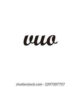 Letter vuo connect geometric symbol simple logo vector