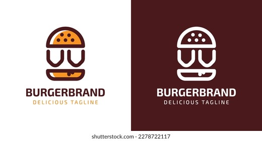 Letter VV Burger Logo, suitable for any business related to burger with V or VV initials.