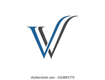 Letter VV logo design vector