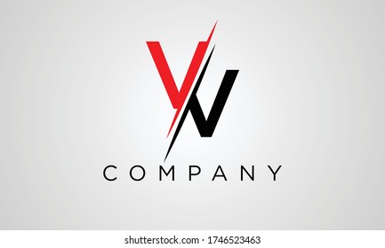 Letter VV Logo. Slice Logo Design Concept Template