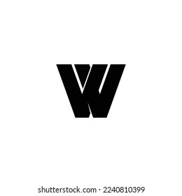 Letter VV simple logo design vector