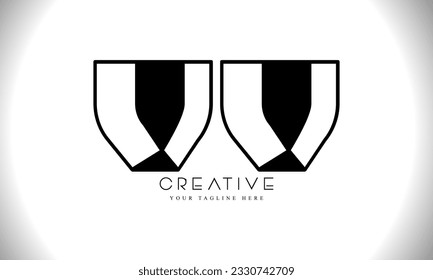 Letter VV simple logo design vector