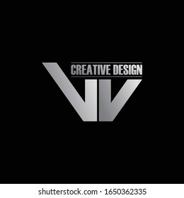 Letter VV simple logo icon design vector