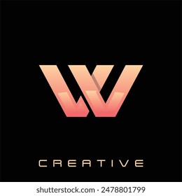 Letter VV Simple Modern Geometric Business Icon Logo