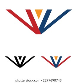 letter VV twin logo template 2