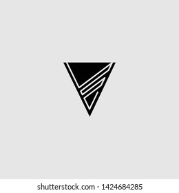 Letter VV V Clean and Minimal Initial Based Logo Design
