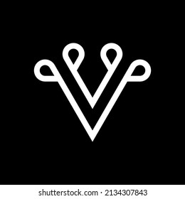 Letra VV V logotipo creativo minimalista