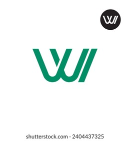 Letter VVI or WI Monogram Logo Design