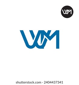 Diseño de logotipo de monograma VVM Carta