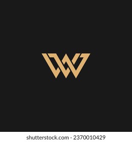 Elementos de la plantilla de diseño de iconos del logotipo de la carta VW,
