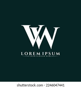 Letter VW luxury logo design vector