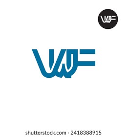 Diseño de logotipo de monograma VWF para carta