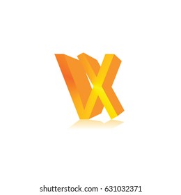letter VX icon logo