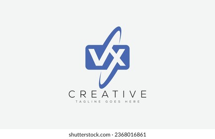 Letter VX logo design template vector illustration