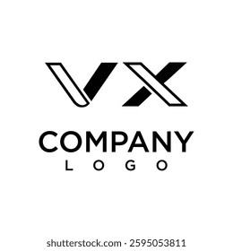 letter vx logo design vector	