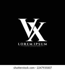 Letter VX luxury logo design vector