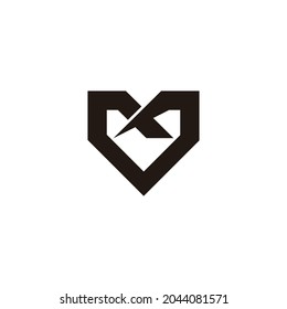 letter vx simple linked geometric logo vector