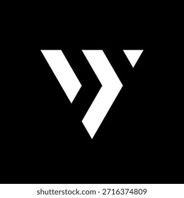 Letra Vy o YV creativo logotipo de monograma en negrita