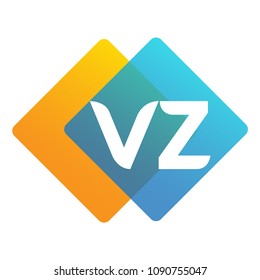 Letter VZ logo with colorful geometric shape, letter combination logo design for creative industry, web, business and company.