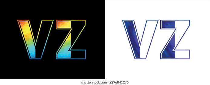 Letter VZ Logo Design Vektorvorlage. Kreatives, modernes luxuriöses Logo für Corporate Business Identity