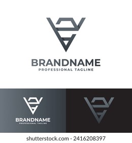 Logotipo de Monograma Carta VZ, adecuado para negocios con iniciales VZ o ZV