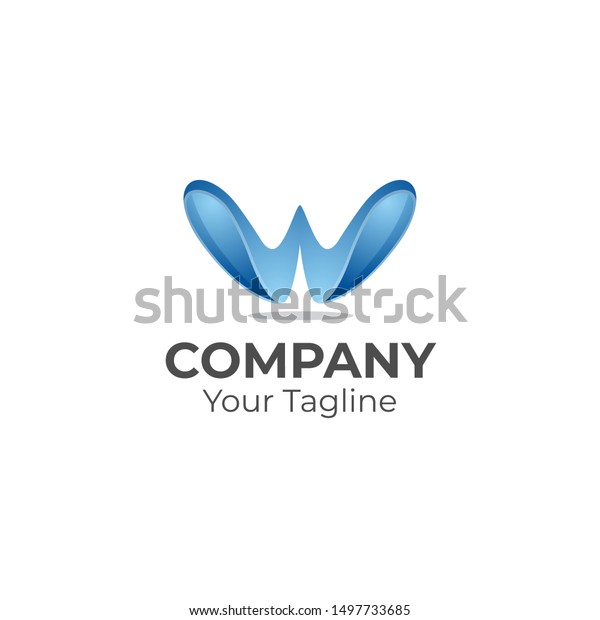 Letter W 3d Logo Creative Concept Stock Vector (Royalty Free ...