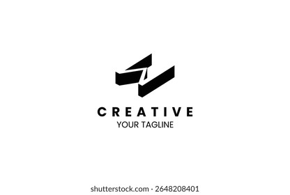 Letter W 3D logo design template for your business