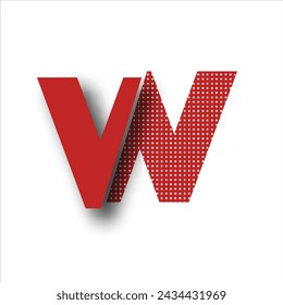 Letter W 3d Text Logo 