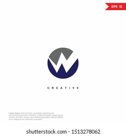 Letter W abstract logo design template. Universal vector icon. Modern logotype symbol. eps10