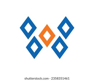 Letter W Abstract Logo Design Vector
